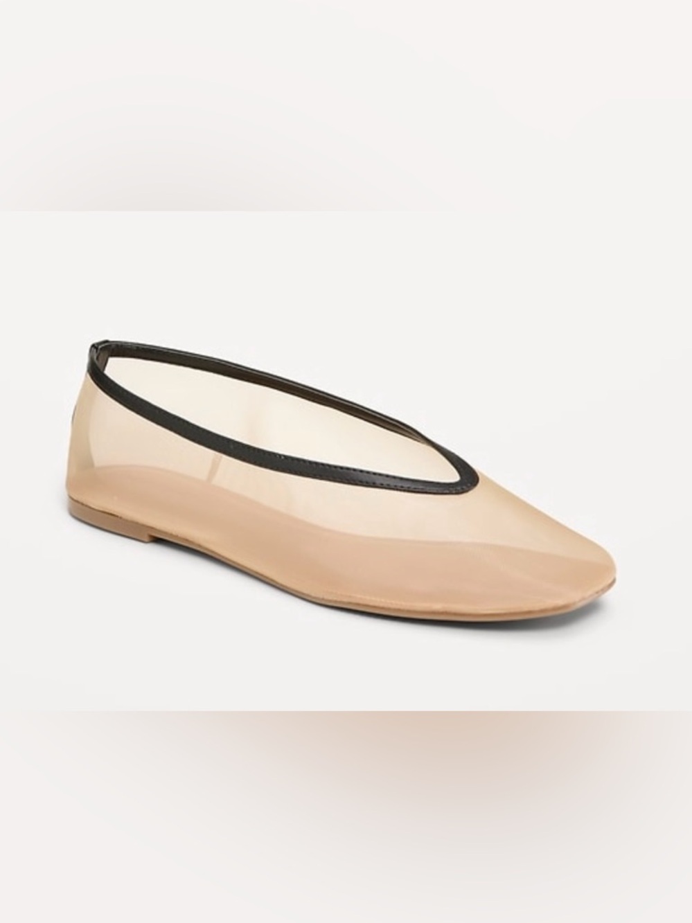 Mesh ballet flats.